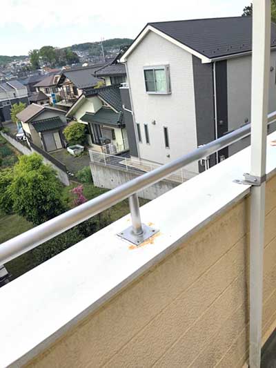 ベランダの笠木施工前